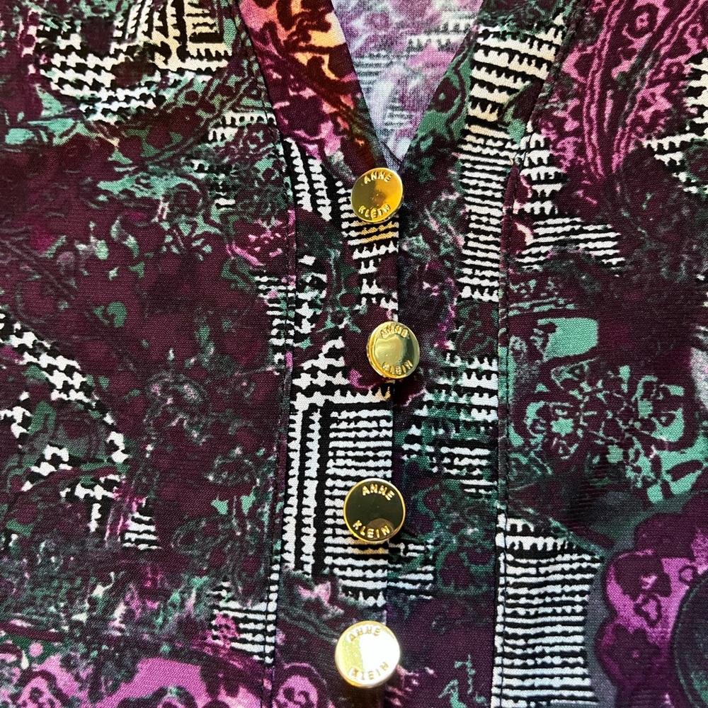 Anne Klein top - sz L - Picture 2 of 4